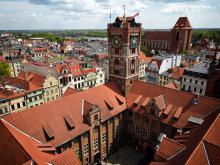 Ratusz Staromiejski w Toruniu z lotu ptaka