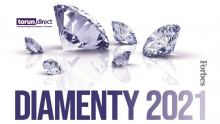 Grafika z napisem: Forbes Diamenty 2021 