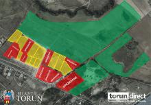 Mapa terenów w strefie Toruń Wschód