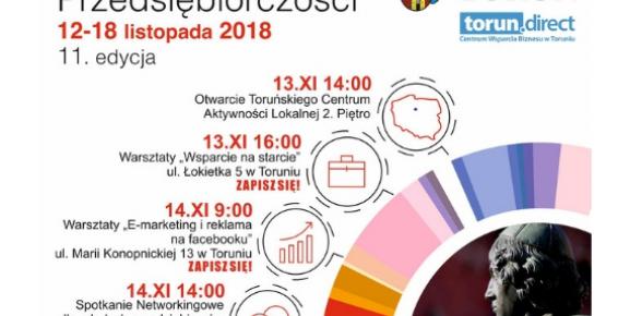 plakat światowy tydzień przedsiębiorczości