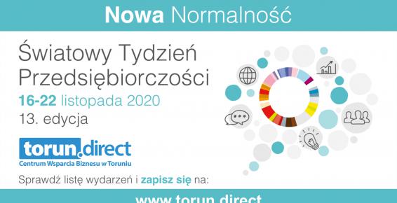 Grafika zapowiadająca Światowy Tydzień Przedsiębiorczości 