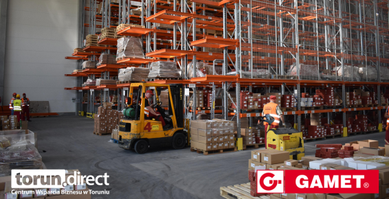 Na zdjęciu magazyn firmy Gamet 