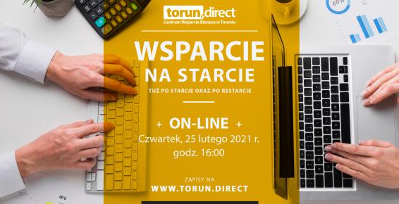 Grafika z napisem Wsparcie na Starcie 