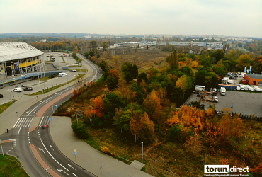 Zdjęcie lotnicze działki przy Pera Jonssona w okolicy stadionu Motoarena 