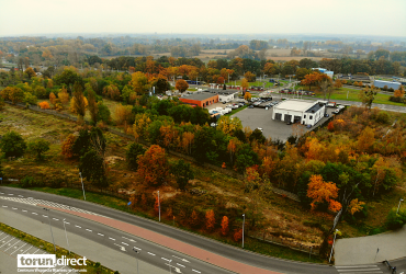Zdjęcie lotnicze działki przy Pera Jonssona w okolicy stadionu Motoarena 