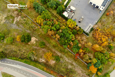 Zdjęcie lotnicze działki przy Pera Jonssona w okolicy stadionu Motoarena 