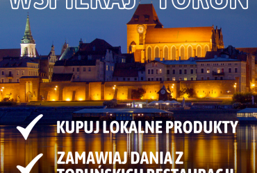 plakat akcji Kupuj Lokalnie - Wspieraj Toruń